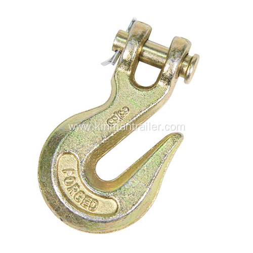 yellow zinc plated lifting chain forged 3/8inch clevis grab hook